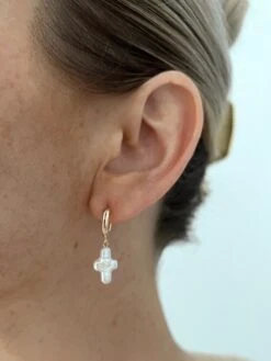PEARL CROSS HOOPS