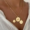 ENGRAVED CIRCLE NECKLACE 1 ENGRAVED CIRCLE NECKLACE -ALV Jewelry Shop Tezza 1652