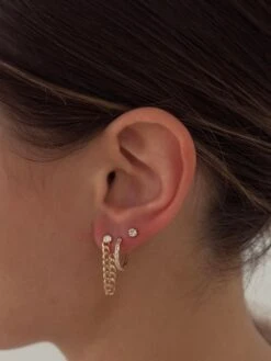 14K DIAMOND AND CHAIN EARRINGS -ALV Jewelry Shop Tezza 1692