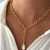PEAR LARIAT NECKLACE -ALV Jewelry Shop Tezza 1820