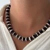 NOIR & CASHMERE STRIPED NECKLACE -ALV Jewelry Shop Tezza 1876