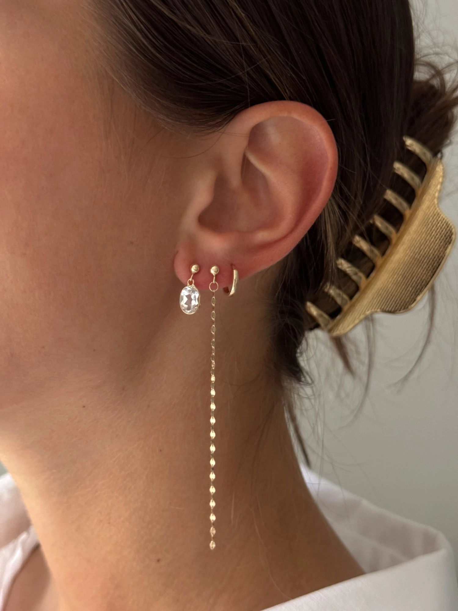 14K SPARKLE DROP EARRINGS 4 14K SPARKLE DROP EARRINGS - Image 2