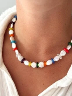 RAINBOW PEARL NECKLACE