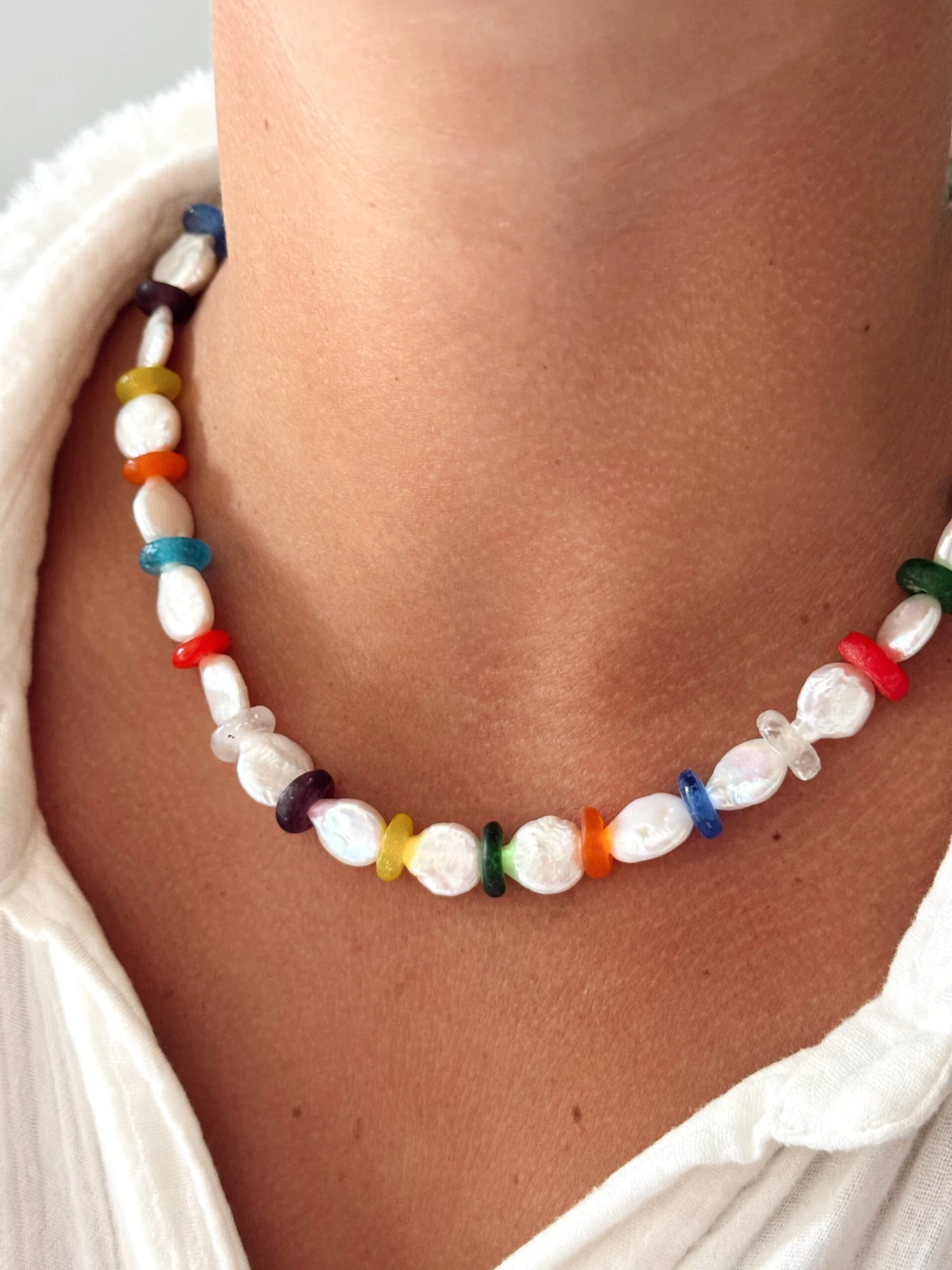 RAINBOW PEARL NECKLACE 3 RAINBOW PEARL NECKLACE