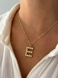 DOTTED INITIAL NECKLACE