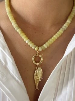 LIME FISH ON NECKLACE