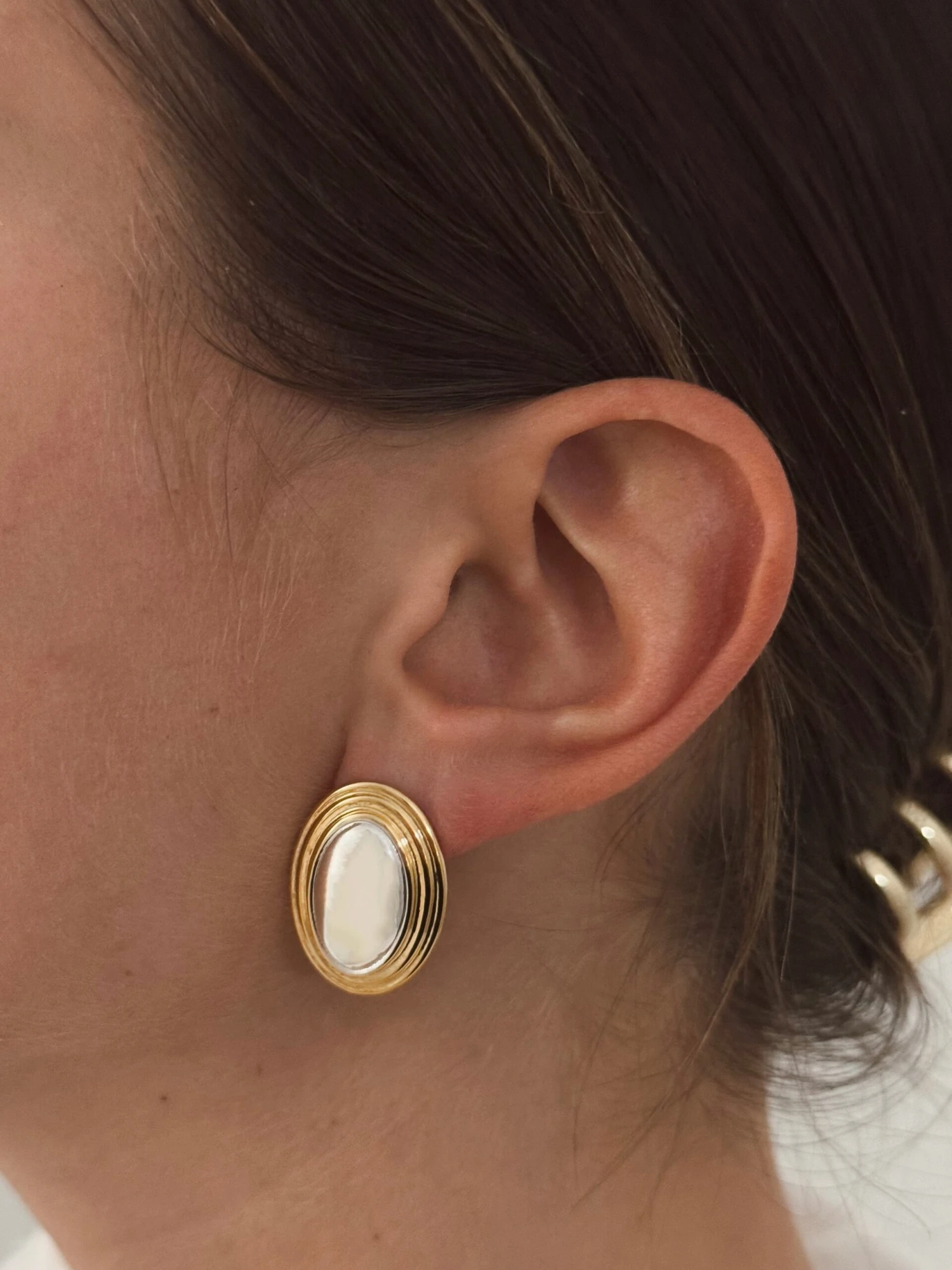 TWO TONED JOY STUDS 3 TWO TONED JOY STUDS