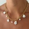 MULTI-PEARL CHARM NECKLACE