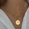 XL ENGRAVED COIN NECKLACE