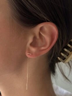 14K THREADER EARRINGS