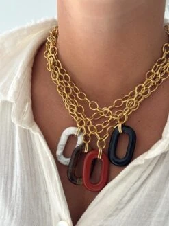 STONE ON CHAIN NECKLACE