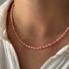 CORAL BEADED NECKLACE -ALV Jewelry Shop Tezza 5445