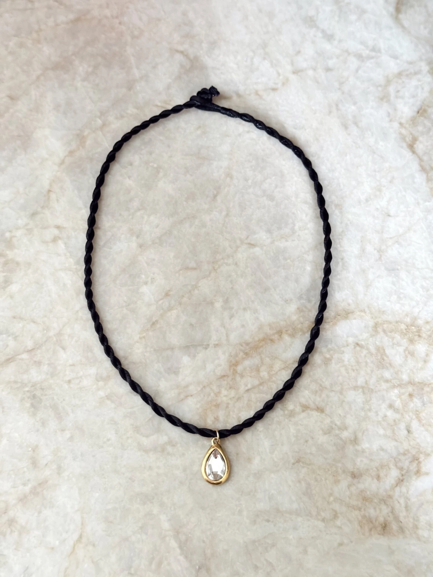 PEAR ON CORD NECKLACE 3 PEAR ON CORD NECKLACE