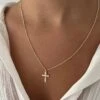 FLORA CROSS NECKLACE -ALV Jewelry Shop Tezza 6196