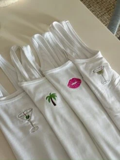 EMBROIDERED TANK TOP -ALV Jewelry Shop Tezza 6347