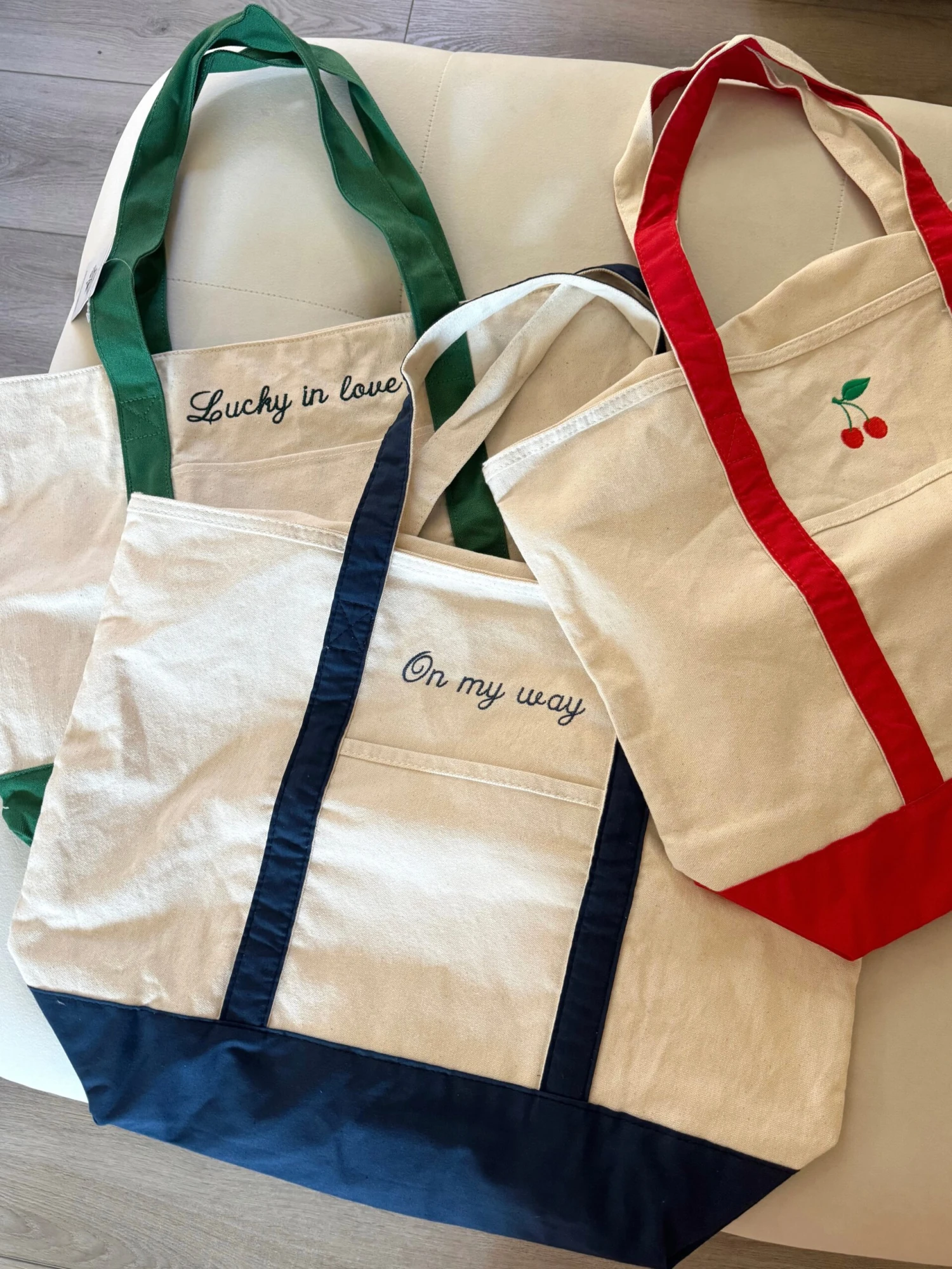 EMBROIDERED BOAT TOTE 2 EMBROIDERED BOAT TOTE