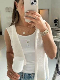 EMBROIDERED TANK TOP -ALV Jewelry Shop Tezza 7900