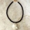 BLACK SHELL NECKLACE -ALV Jewelry Shop Tezza 79582