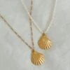GOLD SHELL NECKLACE -ALV Jewelry Shop Tezza 8035