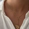 LUCKY TWO COIN NECKLACE -ALV Jewelry Shop Tezza 8049