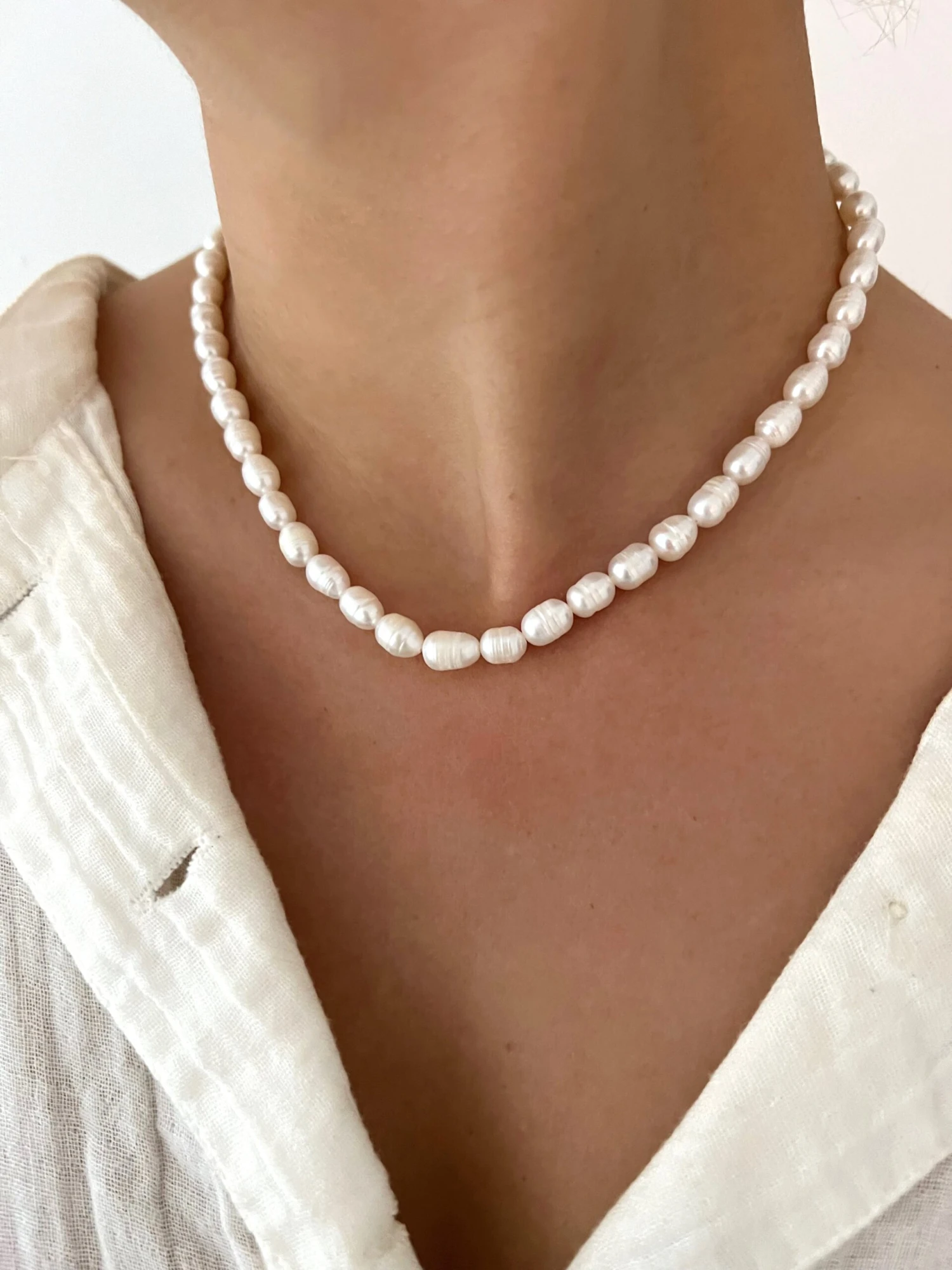 PERFECT PEARL NECKLACE 3 PERFECT PEARL NECKLACE