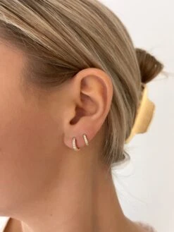 Pave Huggie Hoops -ALV Jewelry Shop image dcb48c27 703c 44a6 afbc 7d3c602d2c17